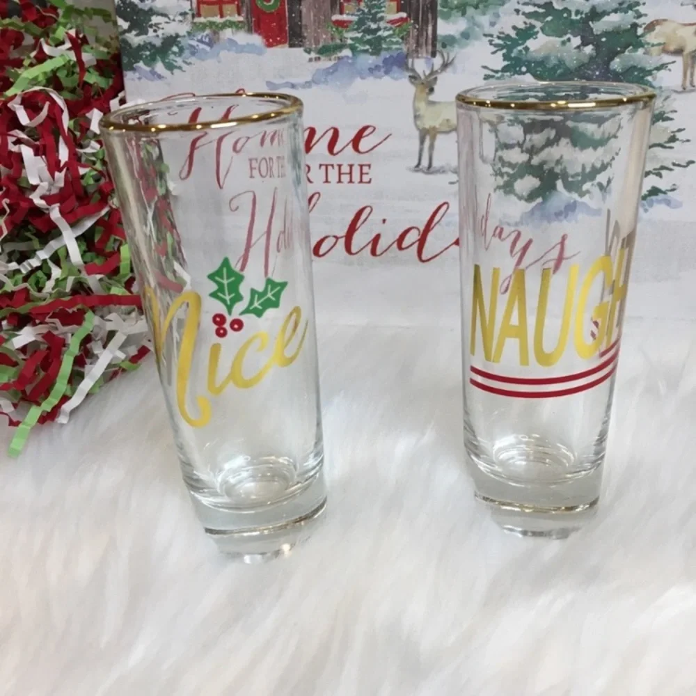 Pottery Barn | Christmas Shot Glasses Set